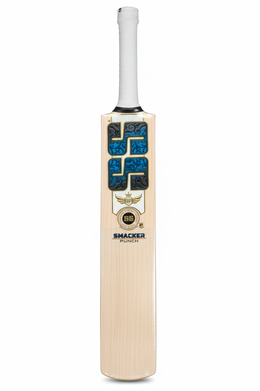 SS Smacker Punch Cricket Bat - Front View with Branding