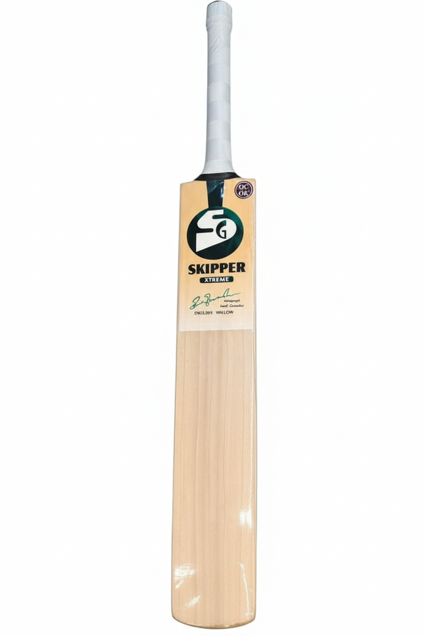 SG Skipper Xtreme Cricket Bat - Front View with Branding